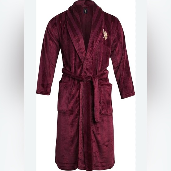 U.S. Polo Assn. Other - U.S. Polo Assn. Rich Burgundy Plush Robe